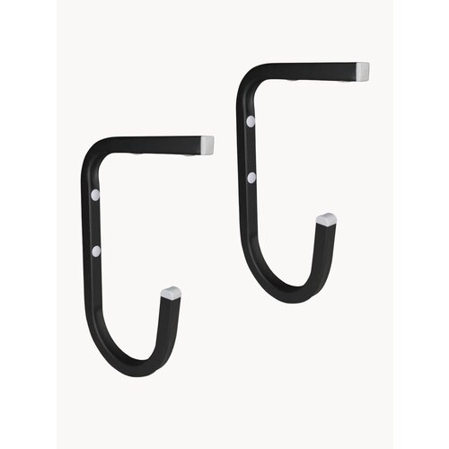 Кронштейн держатель крюк для хранения велосипеда на стене с полкой или на потолке HU-15, 2 штуки, Чёрный, Delta-Bike