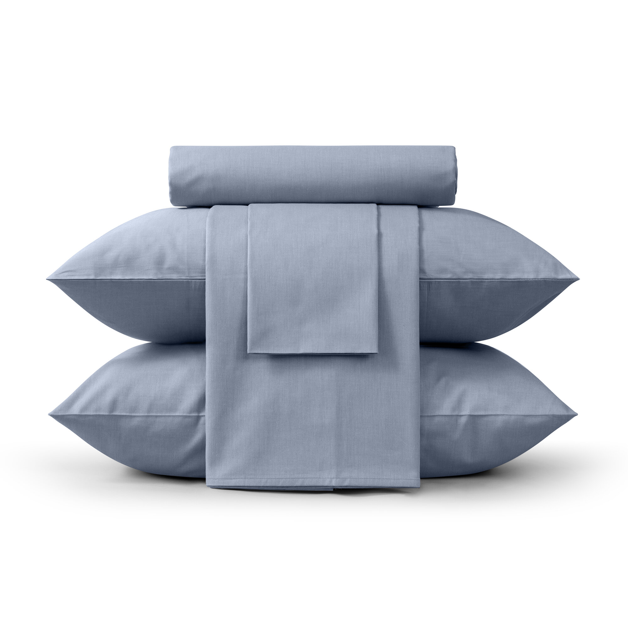 фото Набор наволочек Verossa Melange 50х70 Indigo, меланж, синий, хлопок 100%, в комплекте 2 шт.