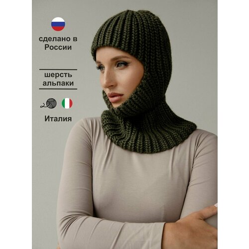 Балаклава шлем MAYYA, демисезон/зима, размер One Size, зеленый