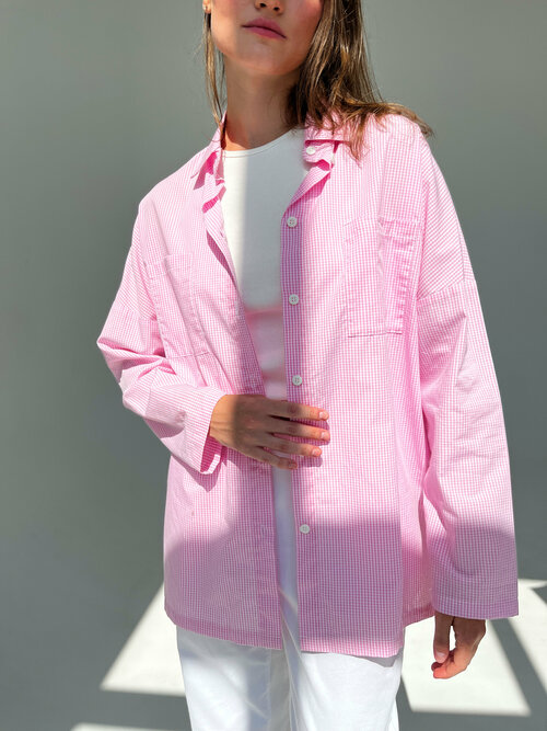 Рубашка  To woman store, размер S, розовый, мультиколор