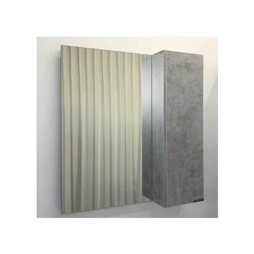Зеркало-шкаф Comforty Осло-80 бетон светлый
