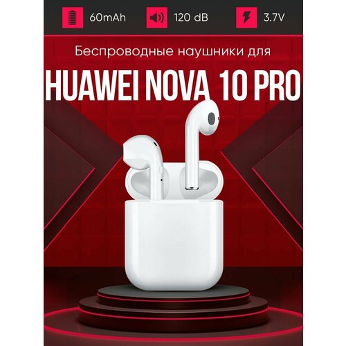 Беспроводные наушники для телефона хуавей нова 10 про Полностью совместимые наушники со смартфоном huawei nova 10 pro i9S-TWS 37V 60mAh 129000₽
