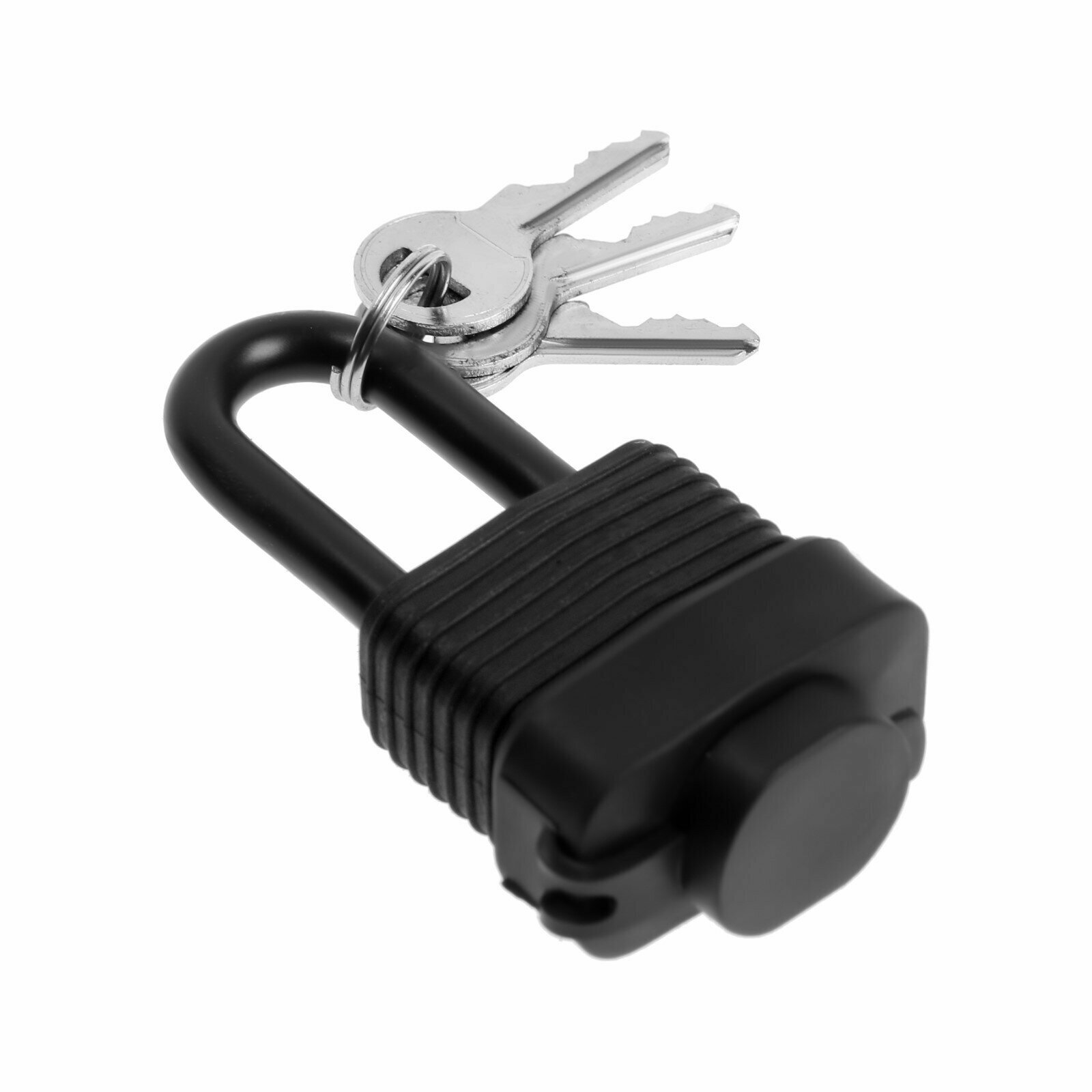 Замок навесной LOCKLAND 30 мм влагозащищенный длинная дужка 2 ключа цвет черный