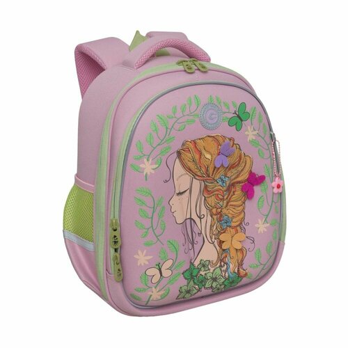 Школьный рюкзак GRIZZLY RAz-386-3 розовый, 28х36х20 ранец школьный grizzly 28х36х20 raz 286 11 1 черный 1551443