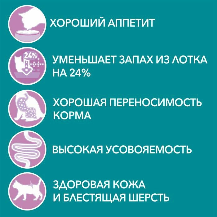 Корм c индейкой и рисом 750 г Purina One сухой, для кошек с чувствительным пищеварением, 1 шт - фотография № 6