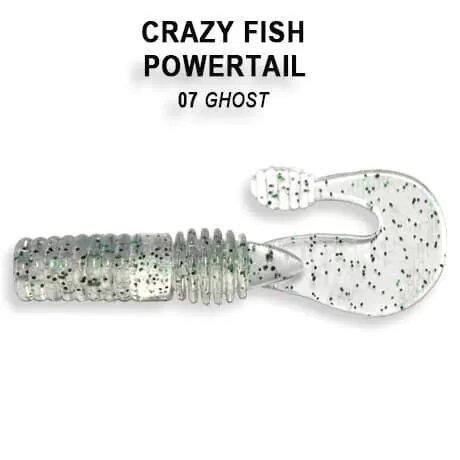 Силиконовая приманка мягкая съедобная Crazy Fish POWERTAIL 2.8" 70 мм