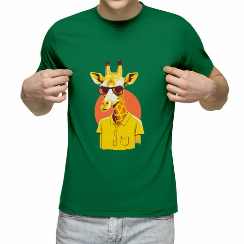 Футболка Us Basic, размер M, зеленый мужская футболка жираф в бабочках s синий