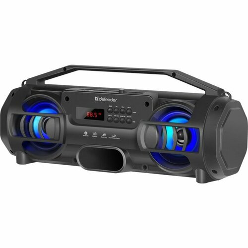 Портативная колонка Defender G104, 12Вт, 1500мАч, BT, FM, USB, microSD, дисплей, подсветка defender портативная колонка defender enjoy s200 5вт 1200 мач bt fm usb microsd подсветка черная