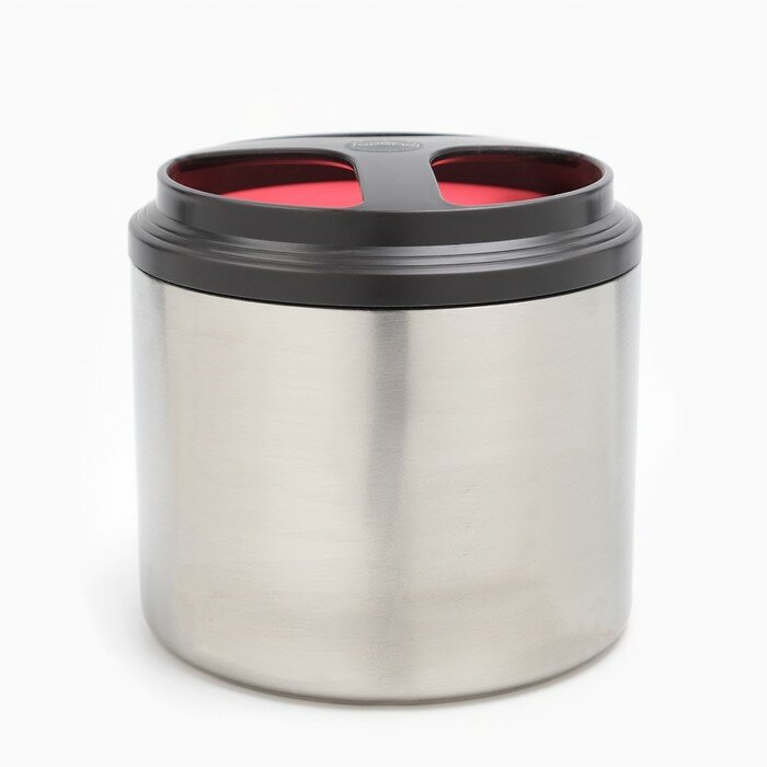 фото Термос для еды 900 мл, сохраняет тепло 24 ч, 15.5 х 15 см, красный