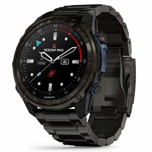 Умные часы Garmin Descent Mk3i 51 mm Carbon grey DLC titanium with DLC titanium band 010-02752-14 23199000₽