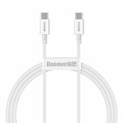 Кабель USB-C BASEUS Superior Series Type-C - Type-C, 6A, 100W, 1 м, белый