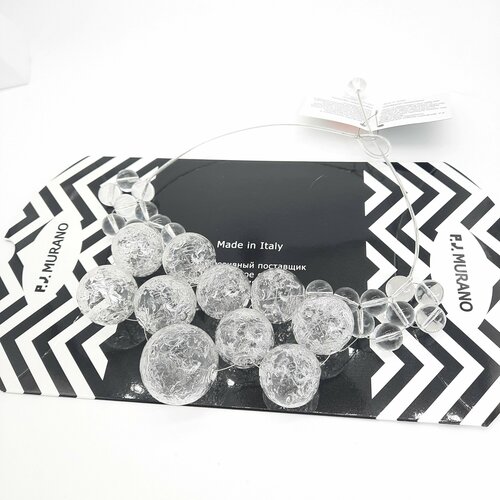 Колье PJ Murano, стекло, муранское стекло, прозрачный