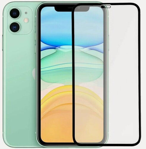 Изображение товара Защитное стекло Tempered Glass Защитное стекло на IPhone 11 / XR для iPhone 11, XR, черный/бесцветный