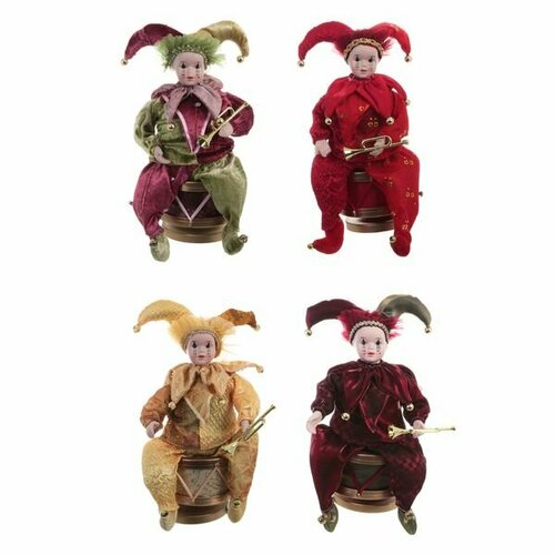 Snowmen н г мягк муз шкатулка клоун на барабане 25см4цв Е60407 612₽