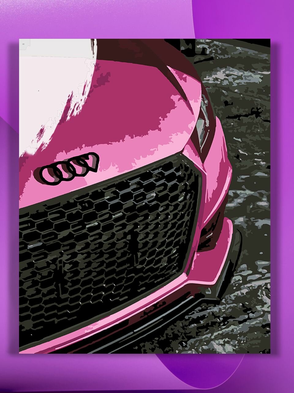 Картина по номерам на холсте Audi heart, 40 х 50 см