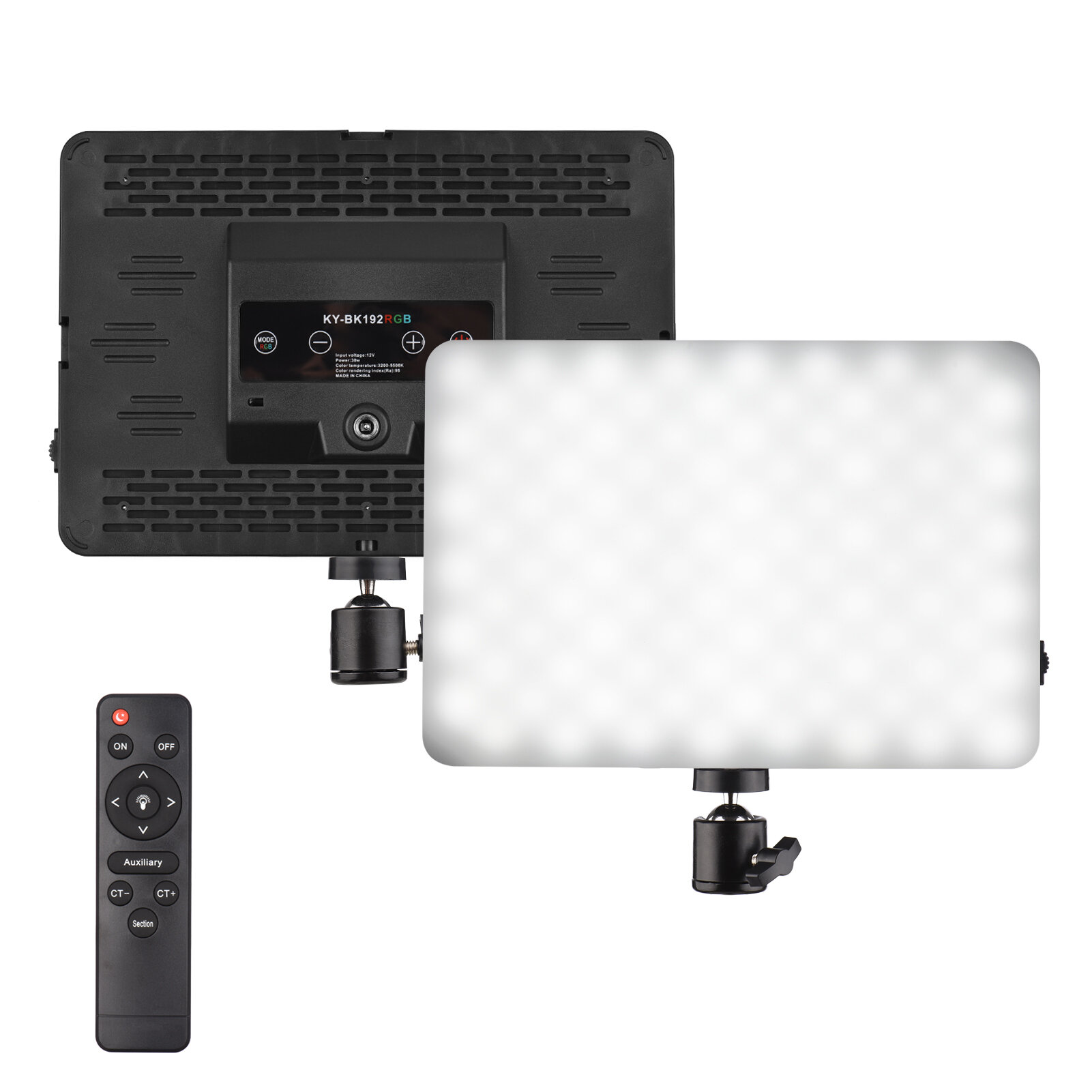 38 Вт RGB-светильник для видеосъемки Свет для фотосъемки с подставкой C-Clamp