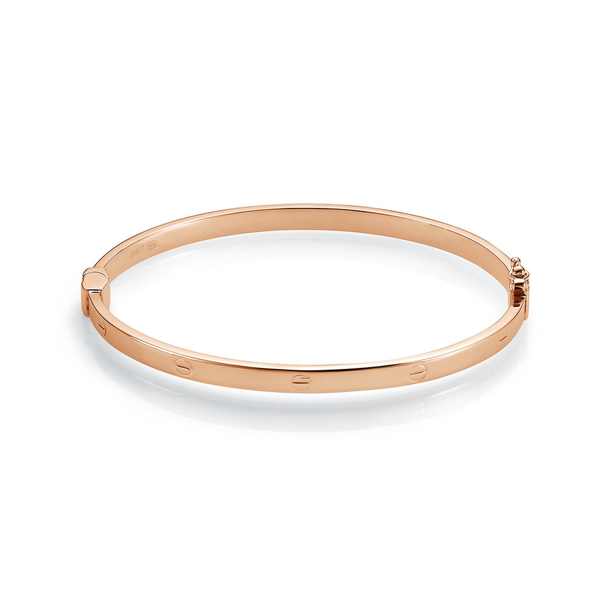 Жесткий браслет Diamant online, серебро, 925 проба, золочение