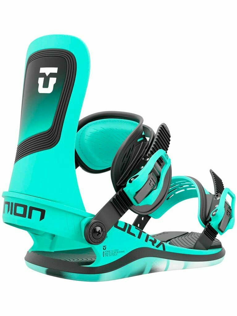 Крепления сноубордические UNION ULTRA WOMENS (24/25) Aqua, M, женские, жесткость базы и 6, 2x4 и The Channel