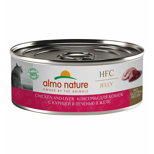 Almo Nature HFC Natural Курица и Печень в Желе для кошек и котят 12шт*100гр