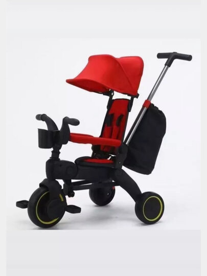 Детский легкий складной велосипед , красный