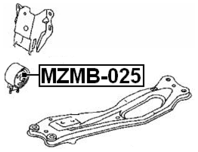 Сайлентблок передней подушки двигателя Febest MZMB-025
