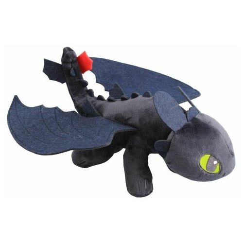 мягкая игрушка ночная фурия черный 30 см беззубик как приручить дракона Мягкая Игрушка Беззубик Ночная Фурия (Как приручить дракона) 55 см