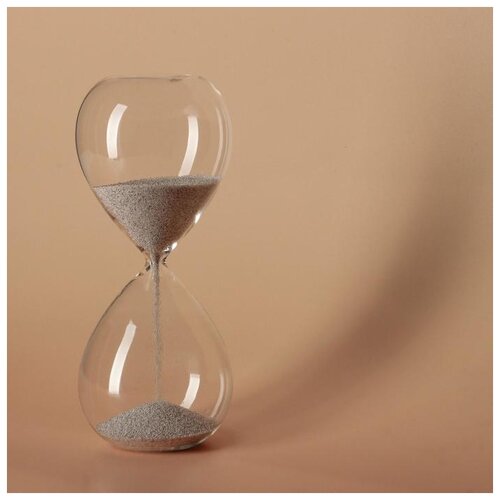 фото Часы песочные рубин "виола", 8*20 см, серебристый песок