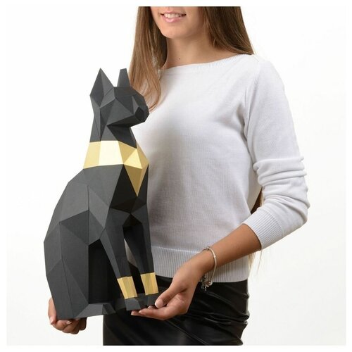 Набор для паперкрафта Кошка Бастет (черный)