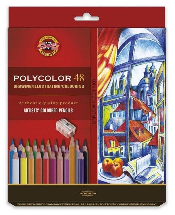 Карандаши цветные художественные POLYCOLOR 3836, 48цв, 3836048007KZ(Д)