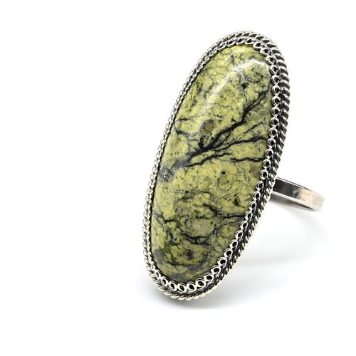 Кольцо Радуга Камня, змеевик, размер 20, зеленый кольцо радуга камня змеевик размер 17 зеленый