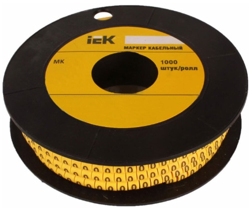 Маркировочное кольцо IEK 1-2.5мм, 0, МК, 1000шт/ролл UMK10-0 - фотография № 1