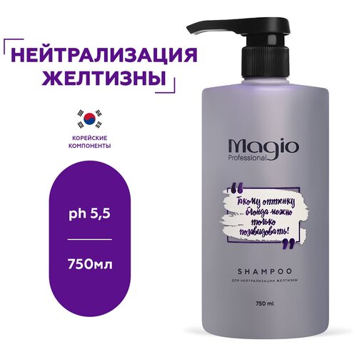 Профессиональный оттеночный шампунь для нейтрализации желтизны фиолетовый