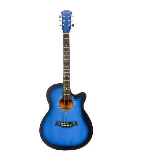 Акустическая гитара Belucci BC4010 BLS, глянцевая, синяя,40дюймов акустическая гитара голубая с рисунком размер 40 дюймов jordani j4040 skelet