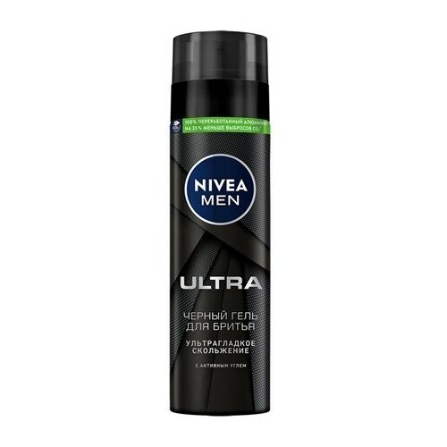 Гель для бритья Nivea Men Ultra Черный с активным углем 200мл