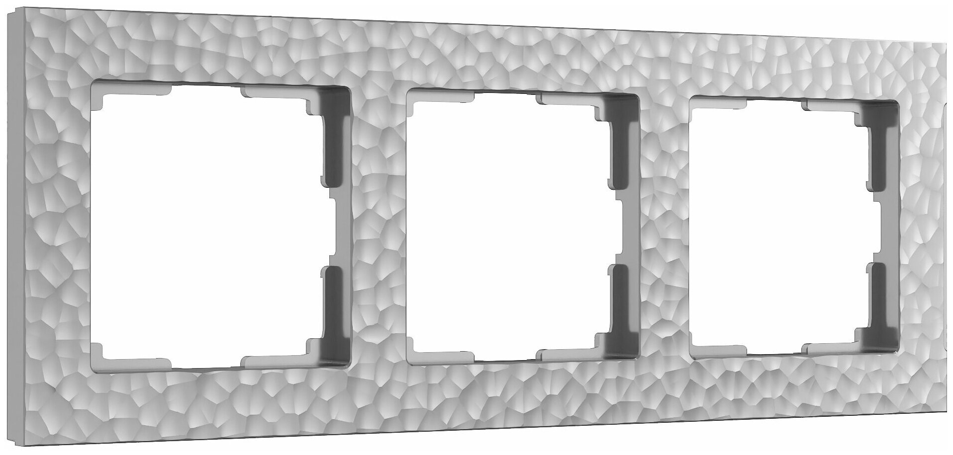 Рамка на 3 поста Werkel Hammer W0032406 серебряный - фотография № 1