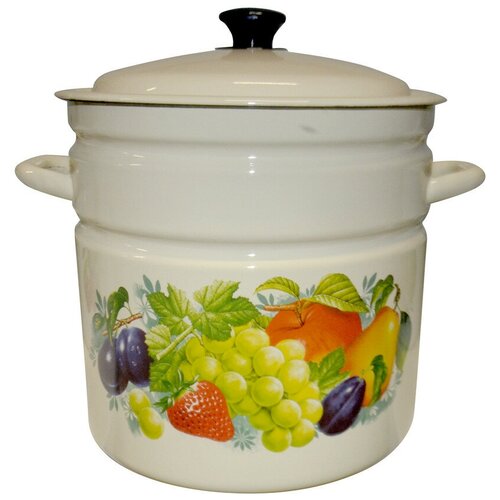 Кастрюля 12л цил. борт. 41804-242/6 КМЗ белый