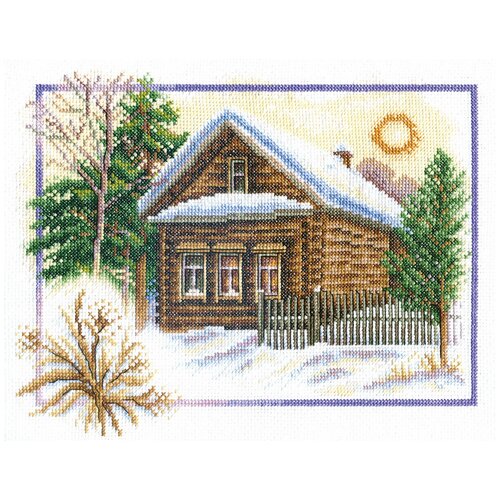 PANNA Набор для вышивания Зима в деревне 26 x 20 см (ПС-0333), разноцветный, 26 х 20 см panna набор для вышивания сирень в старом парке 31 x 26 см пс 1182