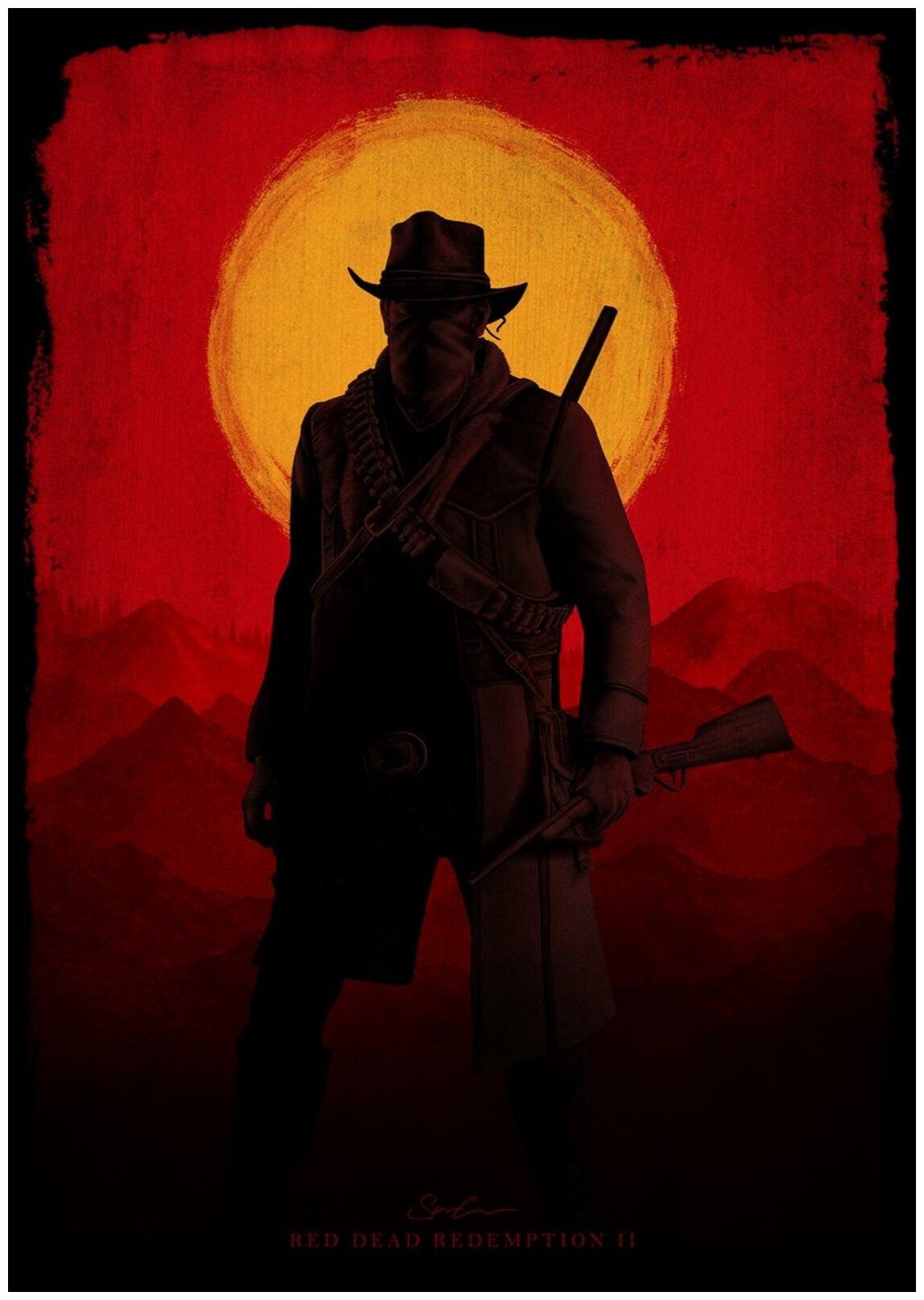 Постер / Плакат / Картина на холсте Red Dead Redemption. Бандит