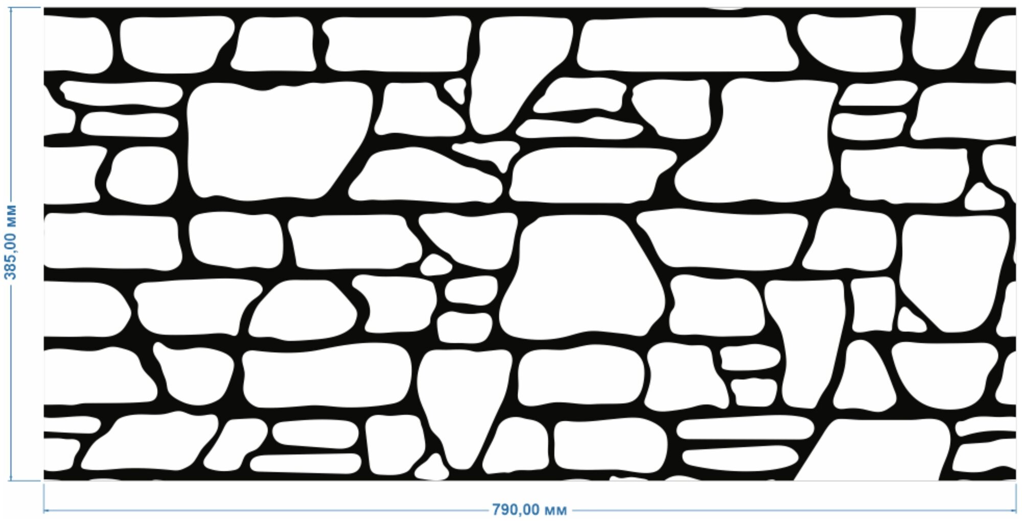 Трафарет для стен кирпич и камень (комплект) 790х385мм (под укатурку) многоразовый ПЭТ 2мм Рекламастер / трафарет для укатурки купить