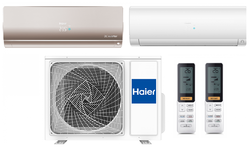 Сплит-система Haier AS25S2SF1FA-B x 2 / 2U40S2SM1FA, белый/золото