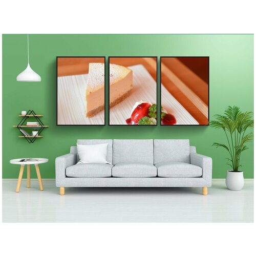 фото Набор модулных постеров для интерьера "торт, сыр, десерт" 60x90 см. в тубусе, без рамки lotsprints