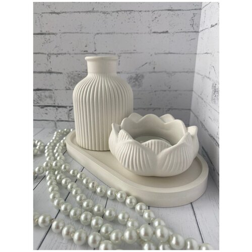 Набор для декора из гипса со свечей