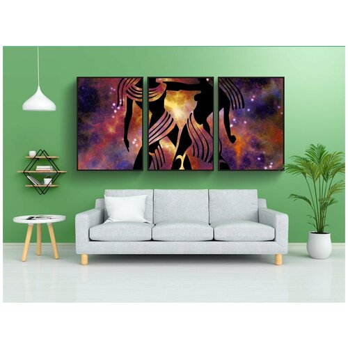 фото Набор модулных постеров для интерьера "зодиак, гороскоп, астрология" 60x90 см. в тубусе, без рамки lotsprints