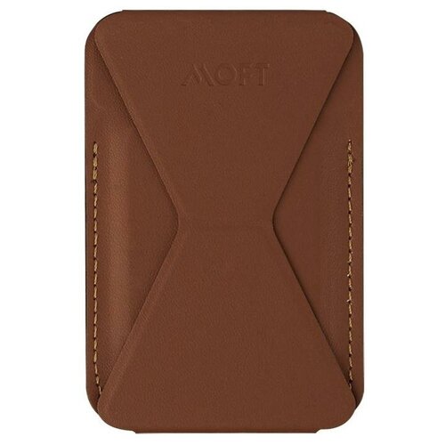 Магнитная подставка-кошелёк Moft Snap-On MagSafe для iPhone 12 и 13 серии Brown