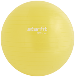 Фитбол STARFIT Core GB-104 55 см, 900 гр, антивзрыв, желтый пастель