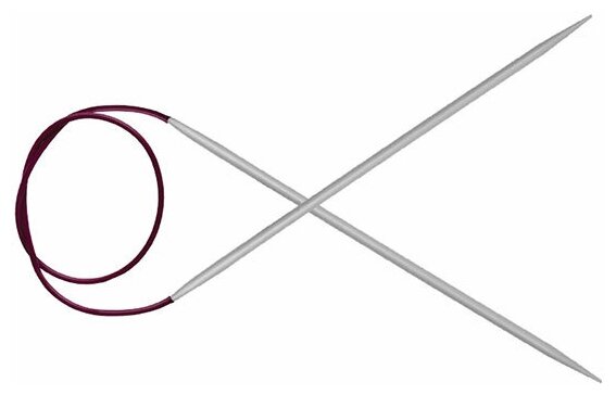 Спицы круговые Knit Pro Basix Aluminum 2,25 мм, 100 см, алюминий, серебристый (KNPR.45379)