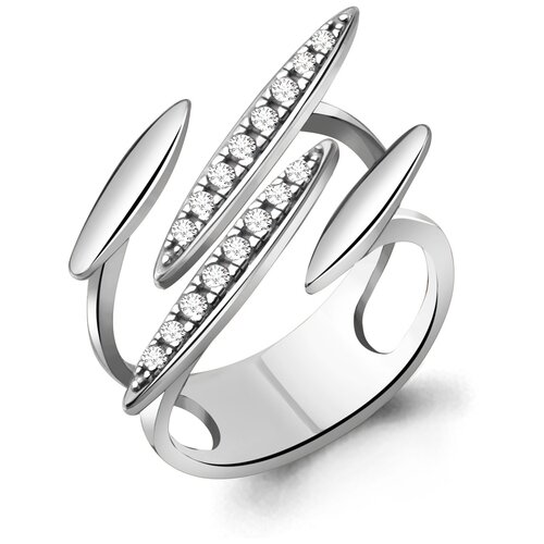 фото Серебряное кольцо aquamarine а68668а с фианитом diamant-online