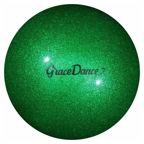 фото Мяч для художественной гимнастики, блеск, 16,5 см, 280 г, цвет изумрудный нет бренда