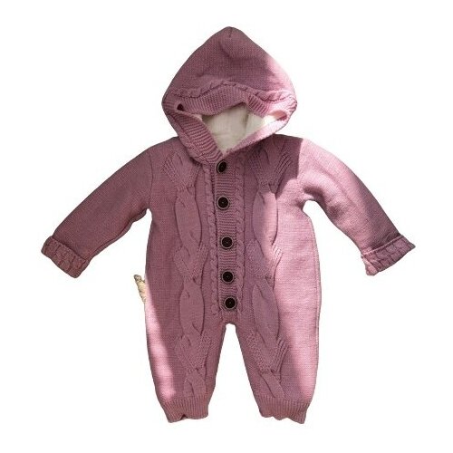 фото Сиреневый вязаный комбинезон на евромеху турция