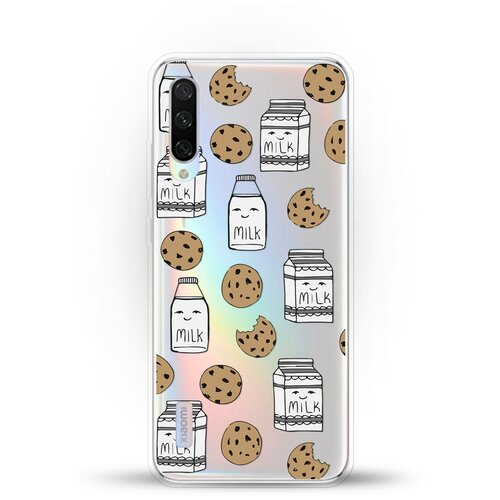 фото Силиконовый чехол молоко и печеньки на xiaomi mi a3 andy & paul